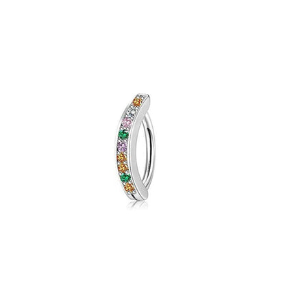 Piercing ombelico zircone in acciaio e rame
