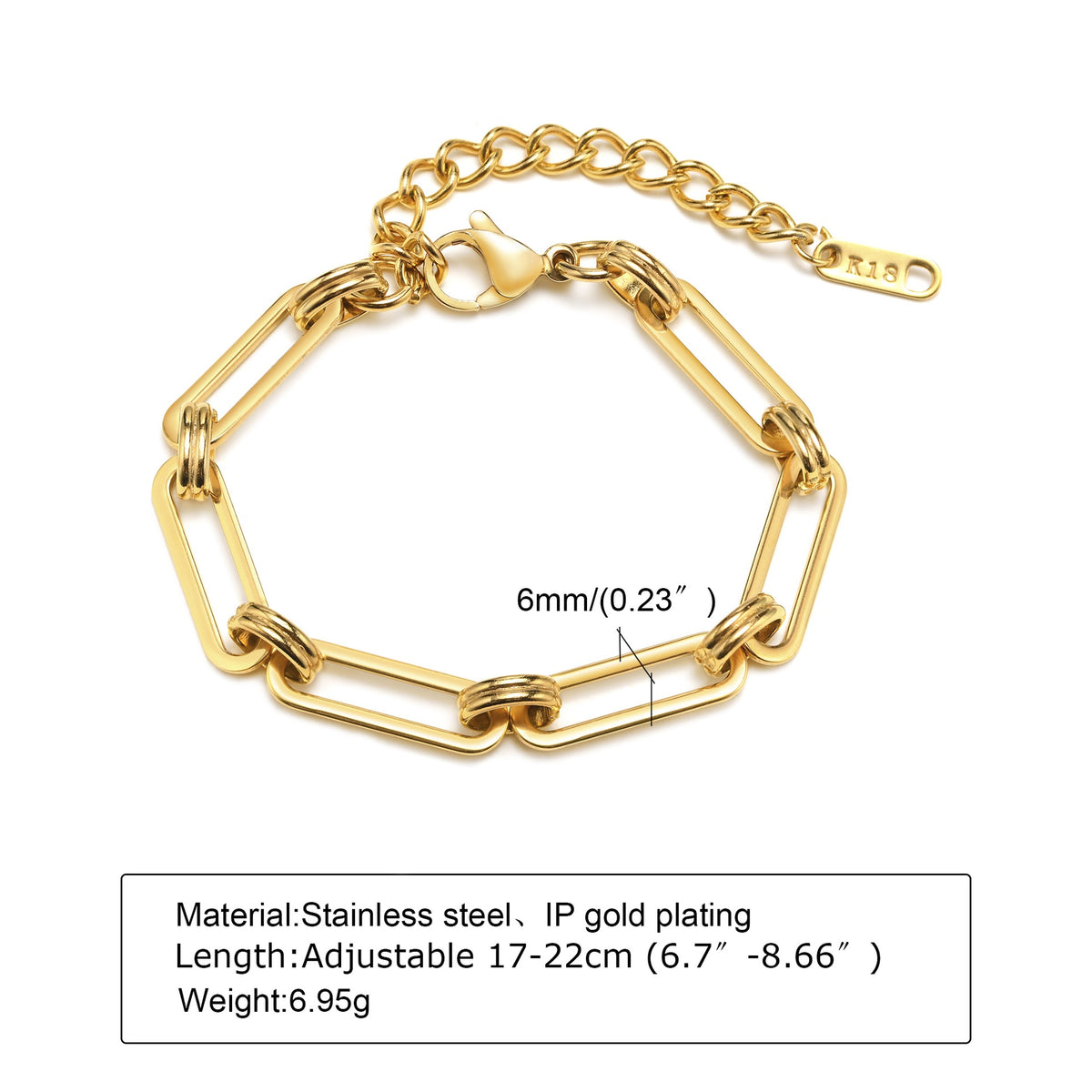 Bracciale Acciaio Dorato