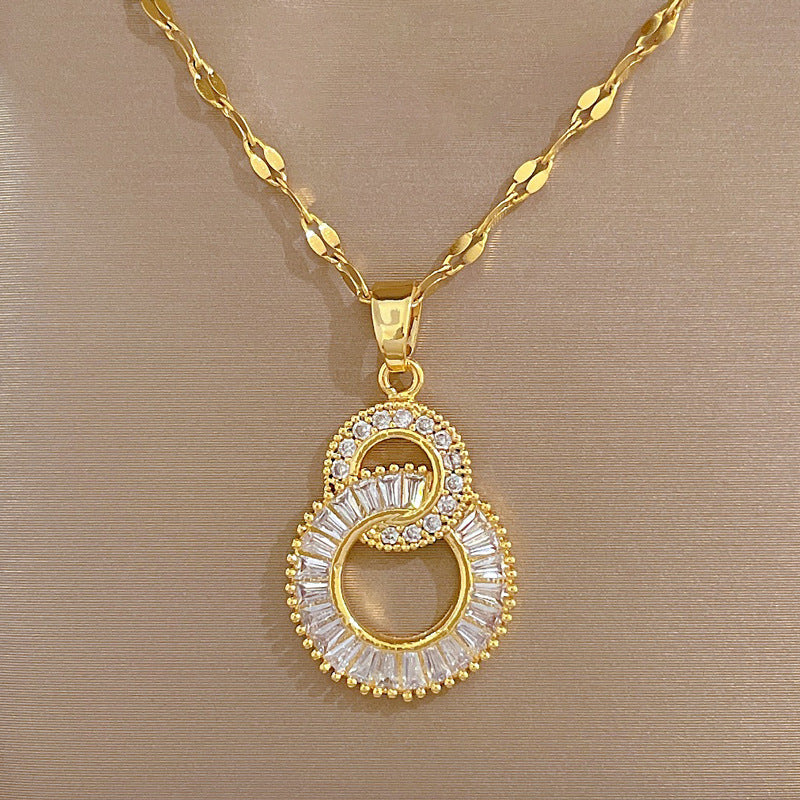 Collana clavicolare doppio anello
