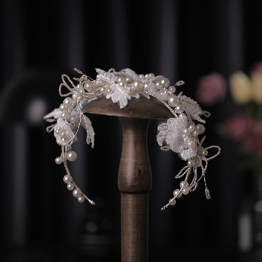 Fascia capelli fiore paillettes