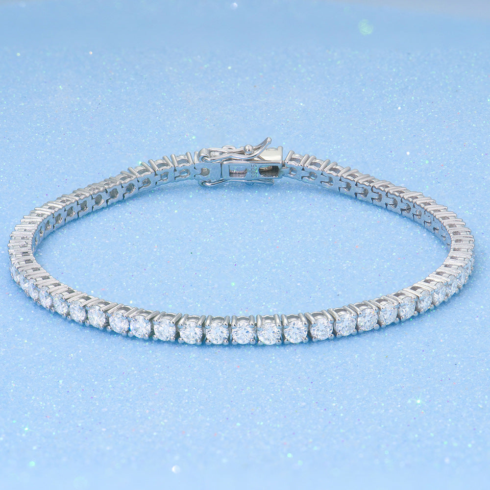 Bracciale moissanite argento da ragazza
