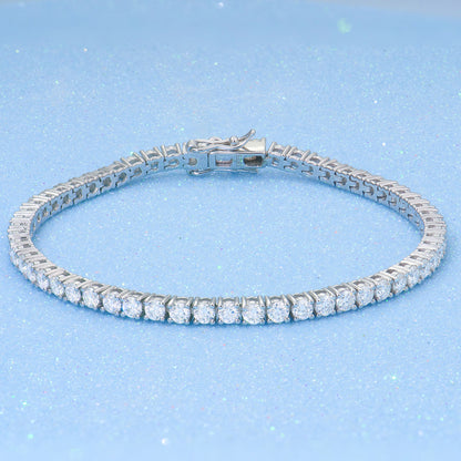 Bracciale moissanite argento da ragazza