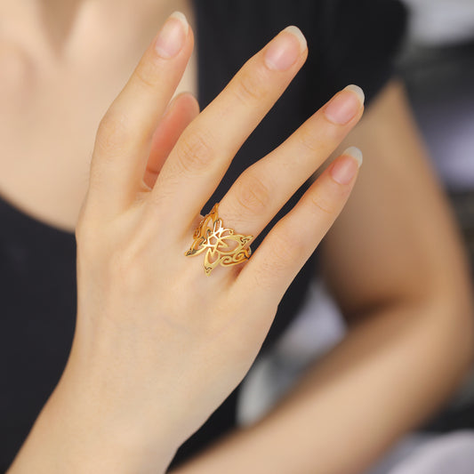 Anello Farfalla Pentagramma