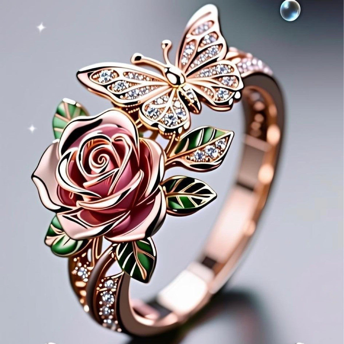 Anello farfalla colorato