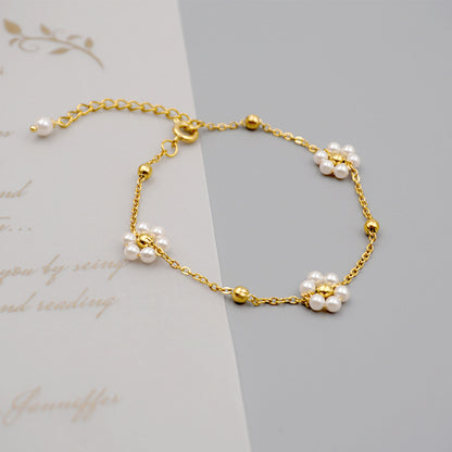 Collana perle titanio da donna