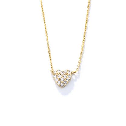 Collana cuore zircone argento da donna