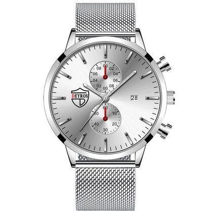Orologio al quarzo con maglia e calendario