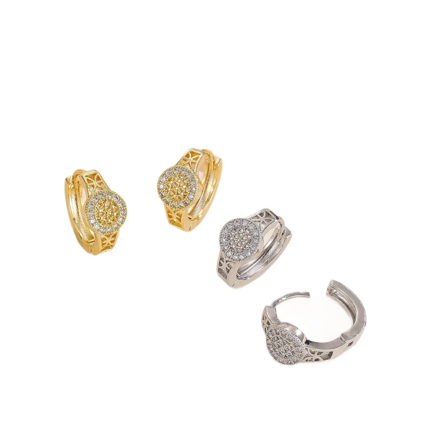 Orecchini zircone traforati