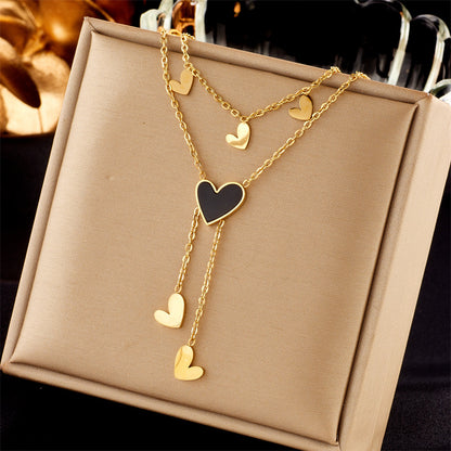 Collana doppio pendente quadrato