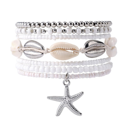 Cavigliera con perline stile boho
