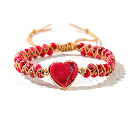 Braccialetto cuore intrecciato San Valentino