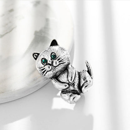 Spilla animale vintage con strass
