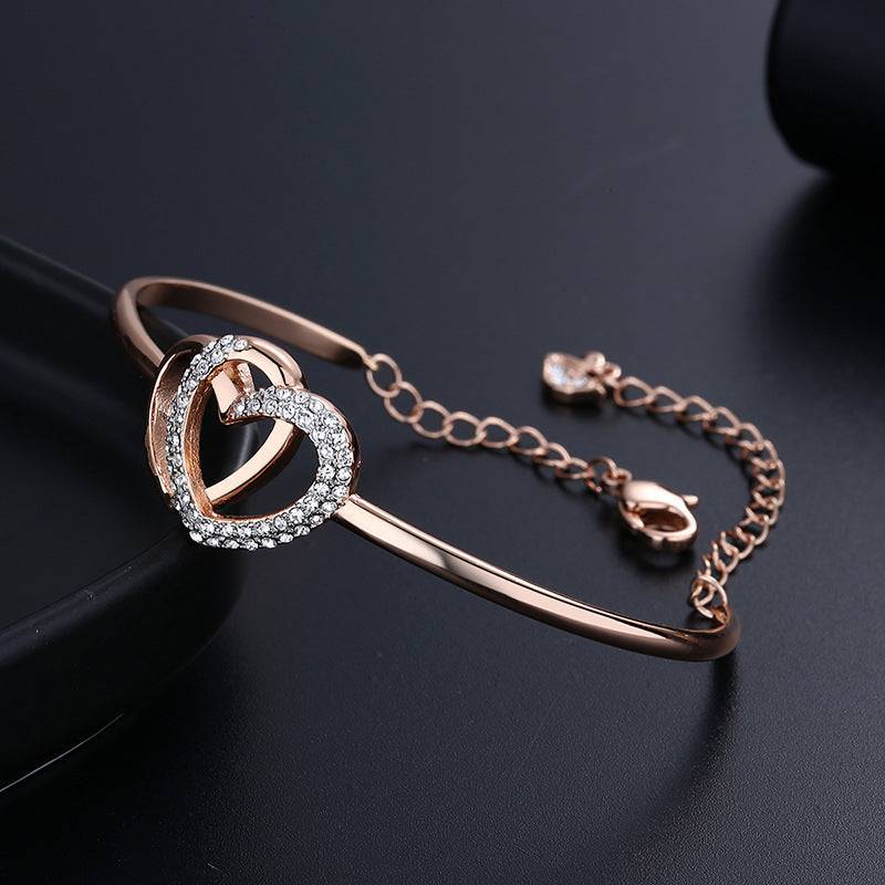 Collana Doppio Cuore Diamanti