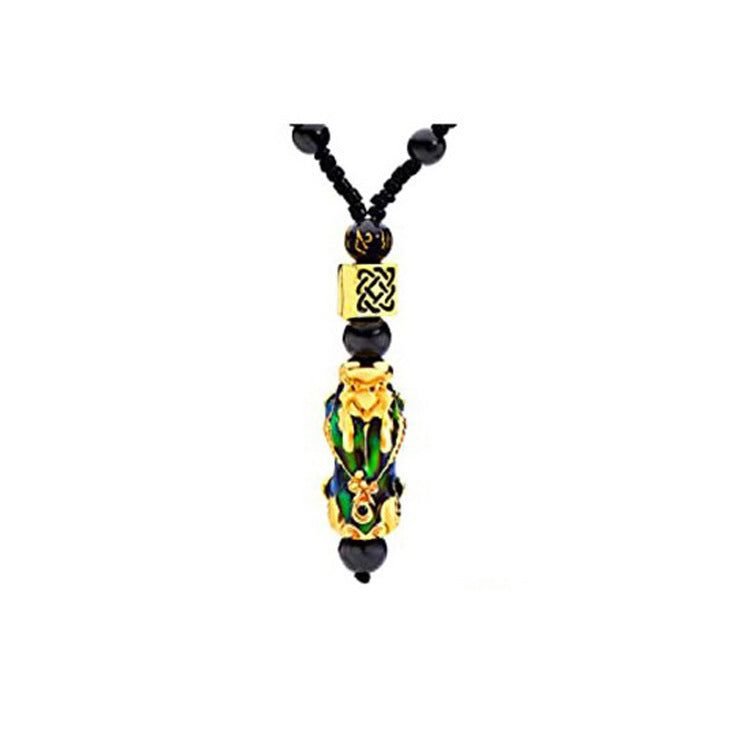 Collana ossidiana Pixiu