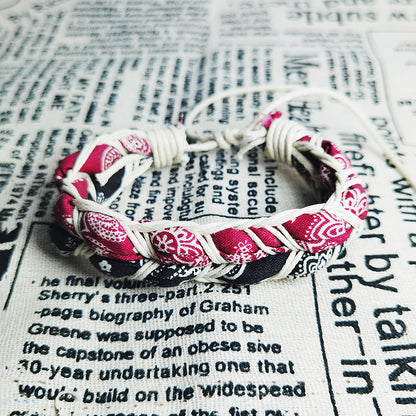 Bracciale tessuto etnico