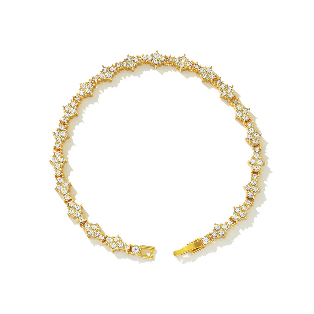 Bracciale tennis con fiori