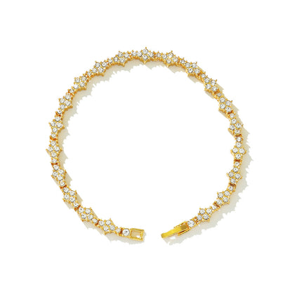 Bracciale tennis con fiori