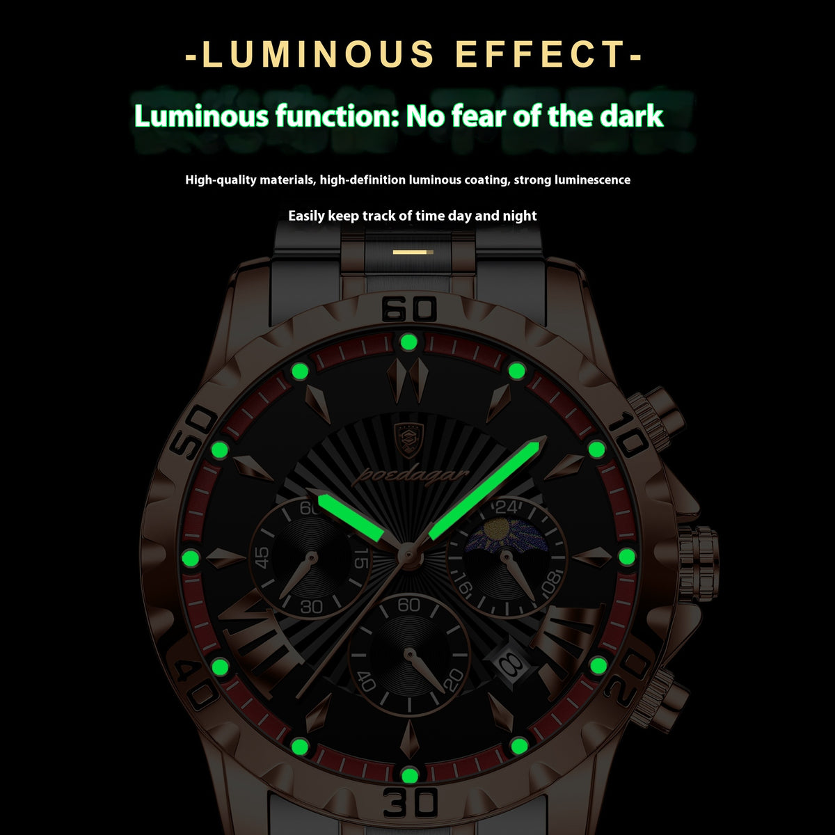 Orologio luminoso multifunzione al quarzo
