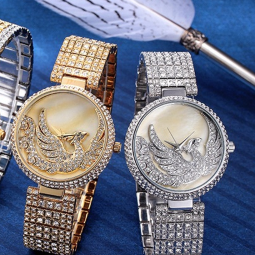 Orologio fenice con strass