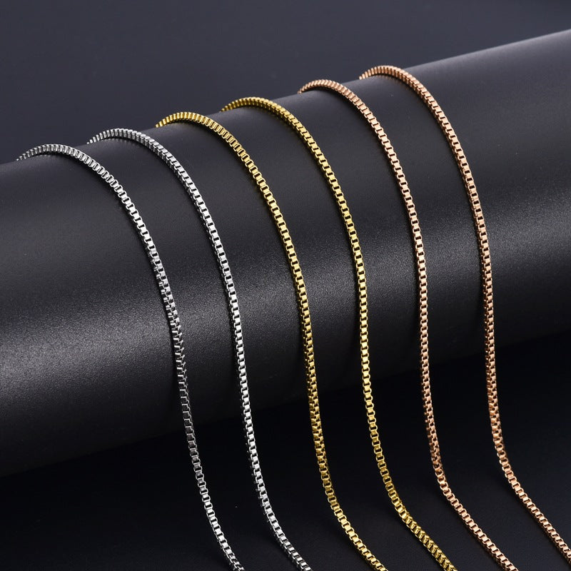 Collana catena dorata box chain