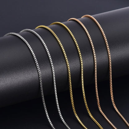 Collana catena dorata box chain