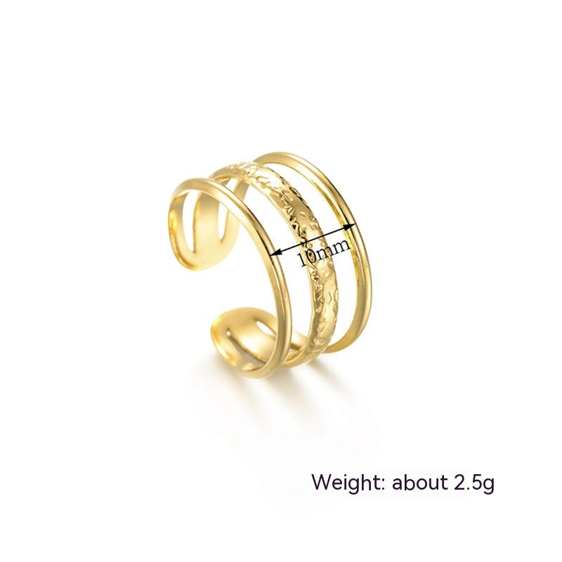 Anello tre righe regolabile