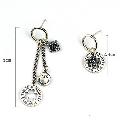 Orecchini geometrici donna in argento