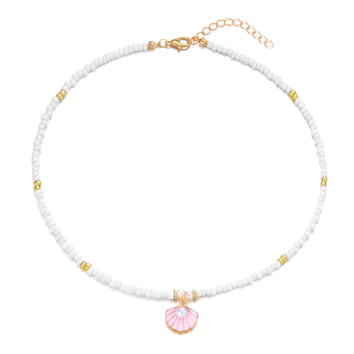 Collana conchiglia e perla stile nautico