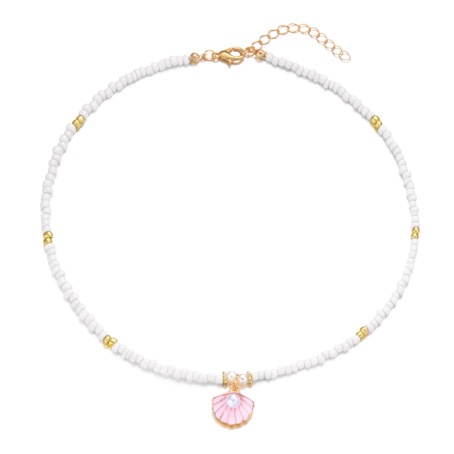 Collana conchiglia e perla stile nautico