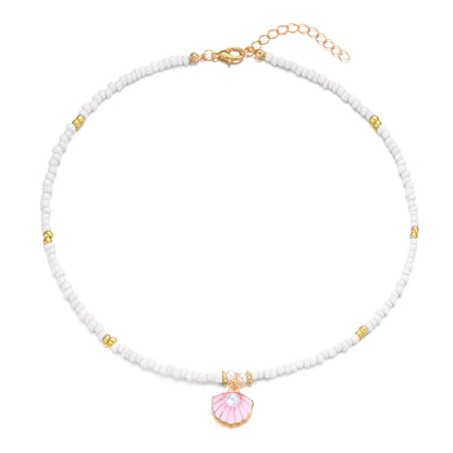 Collana conchiglia e perla stile nautico