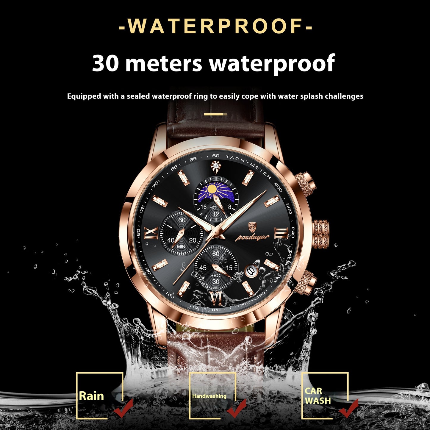 Orologio sportivo con fase lunare