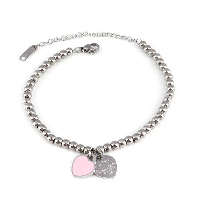 Bracciale cuore smalto