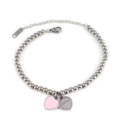 Bracciale cuore smalto