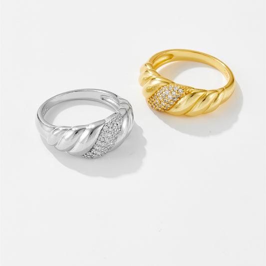 Anello spirale geometrico