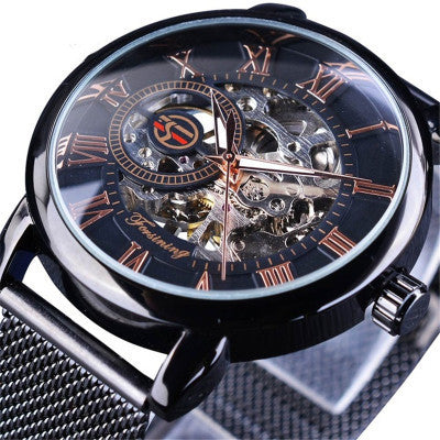 Orologio meccanico cinturino mesh