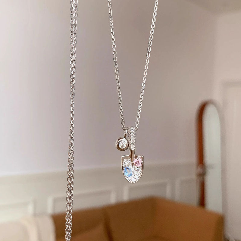 Collana ciondolo pala strass