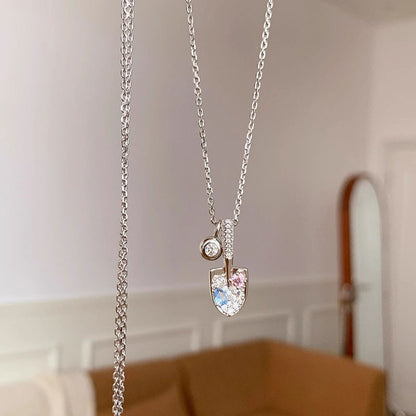 Collana ciondolo pala strass