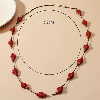 Collana cuore ceramica colorata