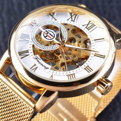 Orologio meccanico cinturino mesh