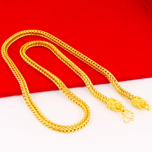 Collana coda di volpe dorata