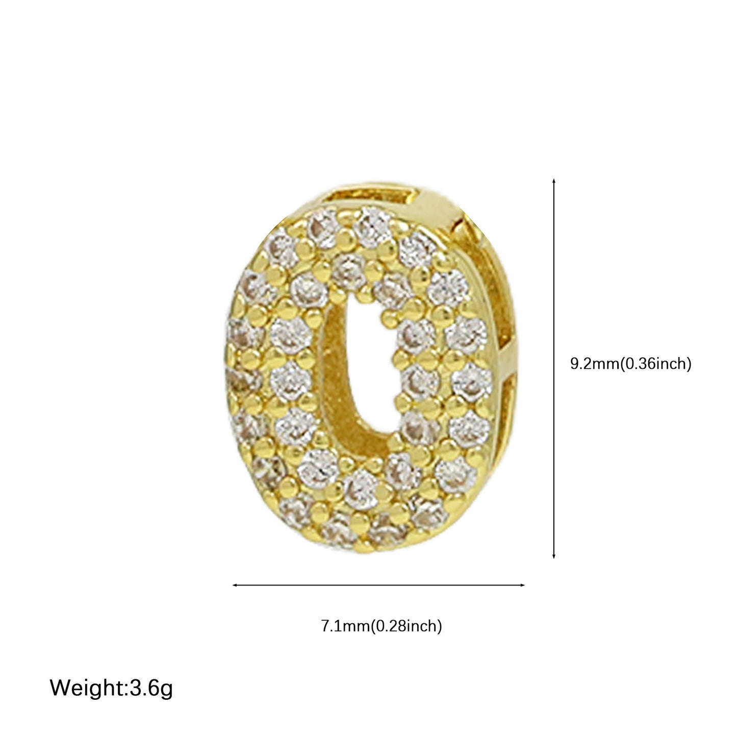 Ciondolo zircone ottone