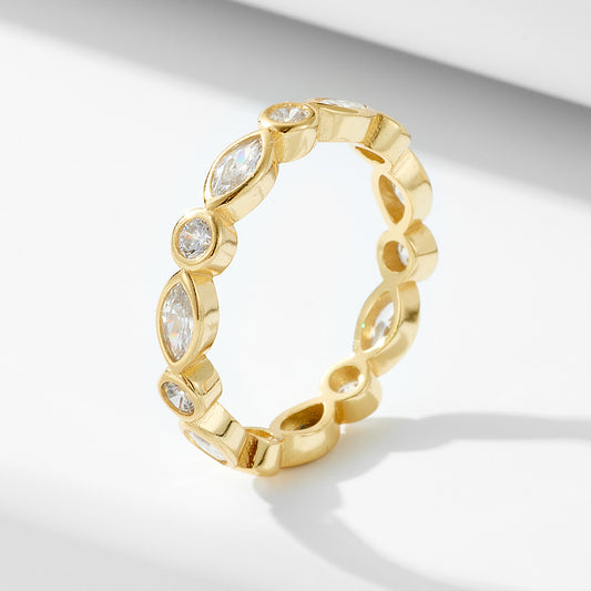 Anello zircone sfaccettato