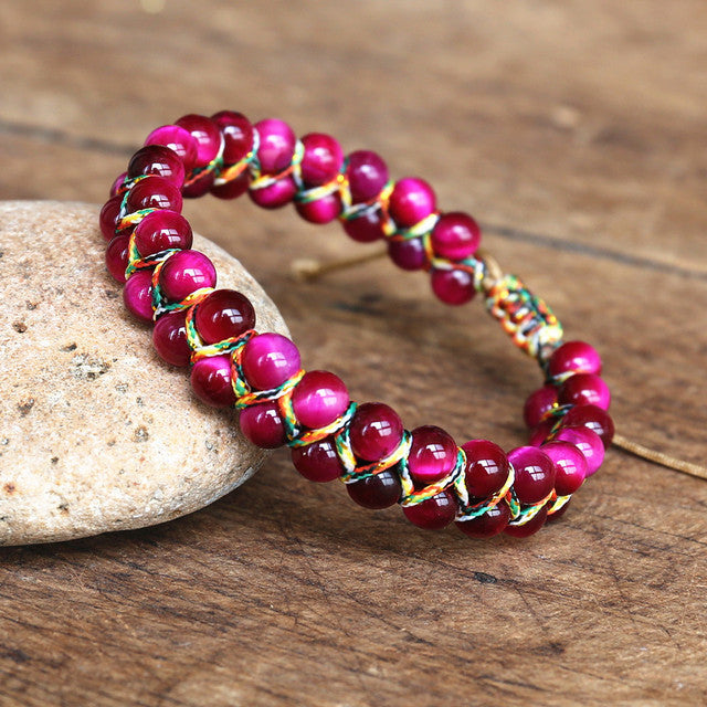 Bracciale occhio di tigre regolabile