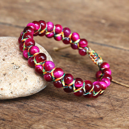 Bracciale occhio di tigre regolabile