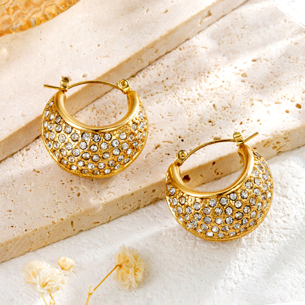Orecchini diamante ovale oro
