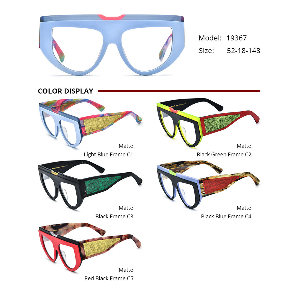 Occhiali cat-eye multicolore satinati