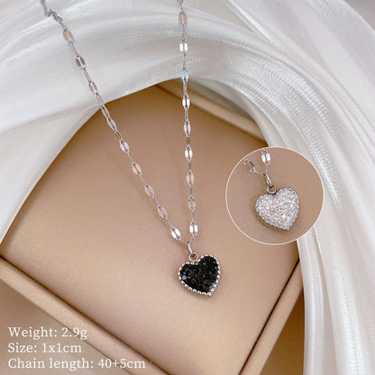Collana pendente cuore doppio