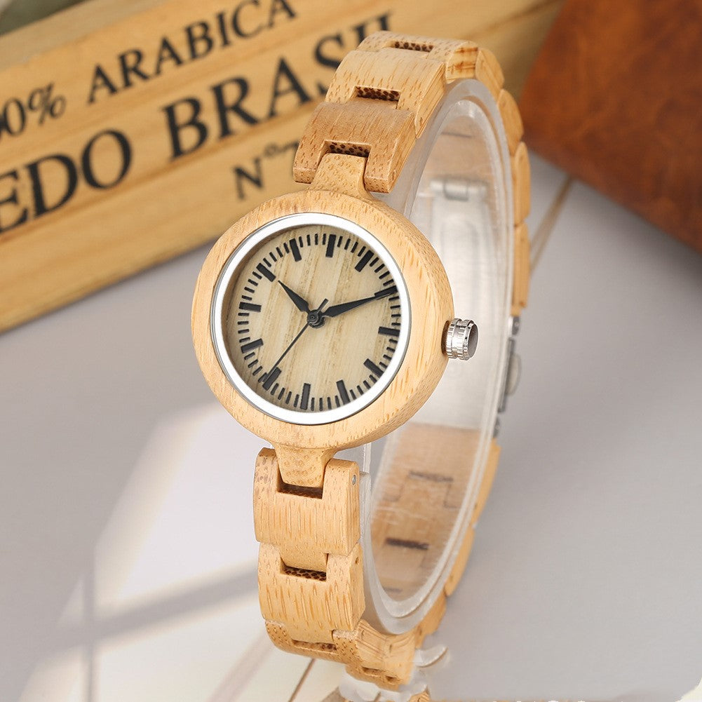 Orologio bambù e legno