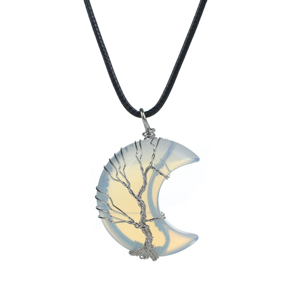 Collana luna e pietra naturale