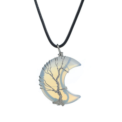 Collana luna e pietra naturale